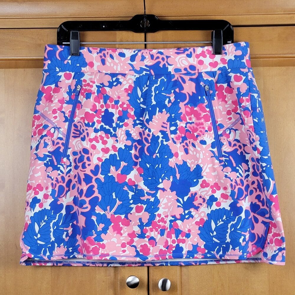 NWT T by Talbots Pink Blue Spring Garden Floral Stretch Skort - MP